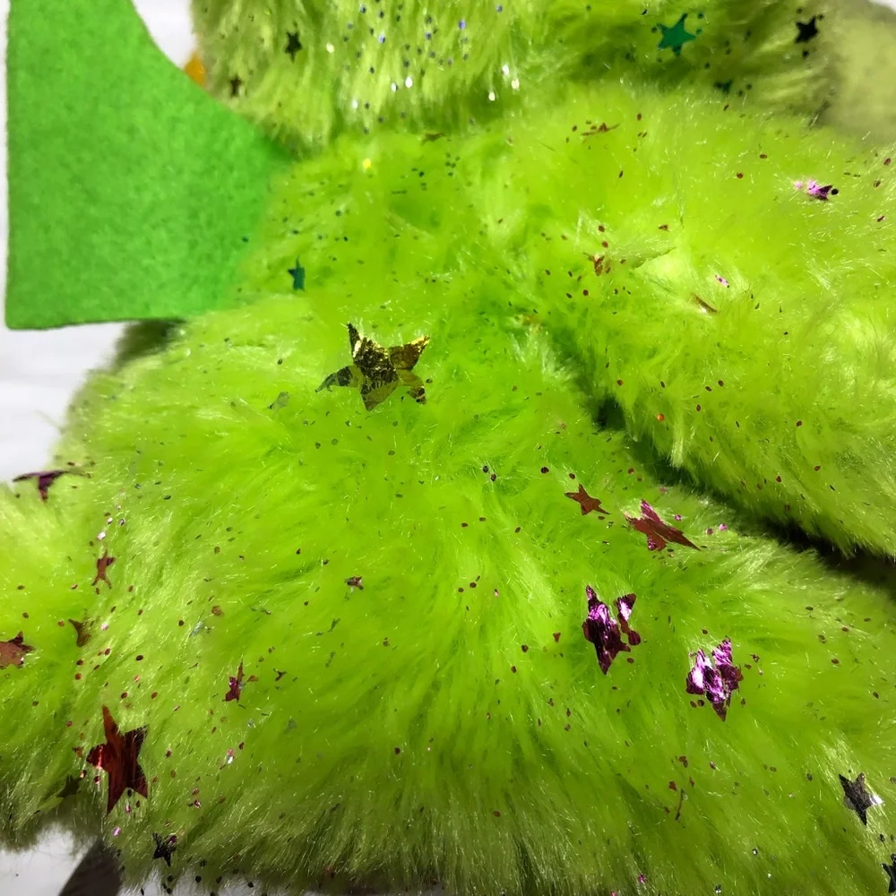 3/$20 PEEK-A-BOO TOYS Metallic Multicolored Star Dragon Plush Green EUC